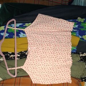 Old Navy Pink and Gray Ditsy Floral Pajama Top Lot of 3 XXL Tall NWT